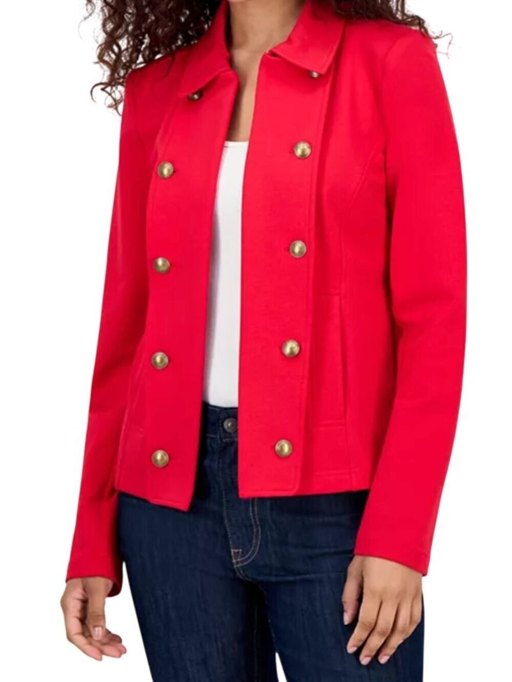 NWT Nautica Jeans Red Captain Military Jacket Double Breasted Small MSRP $100